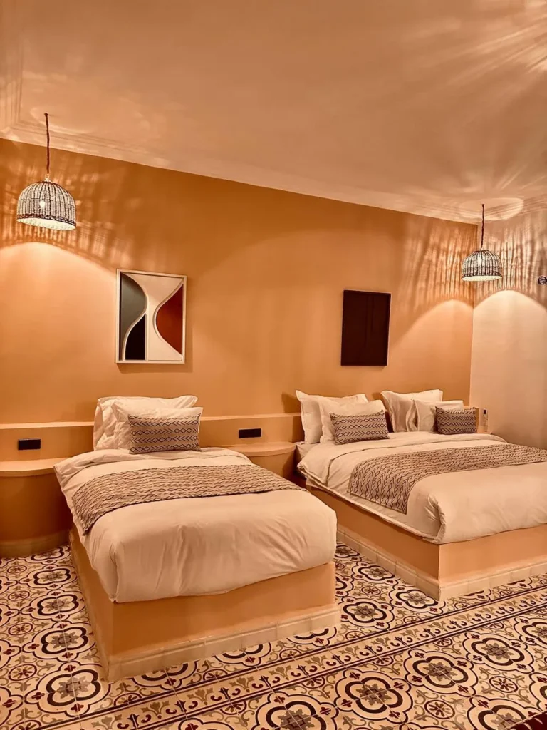 Photos Chambre twin aux murs ocre
