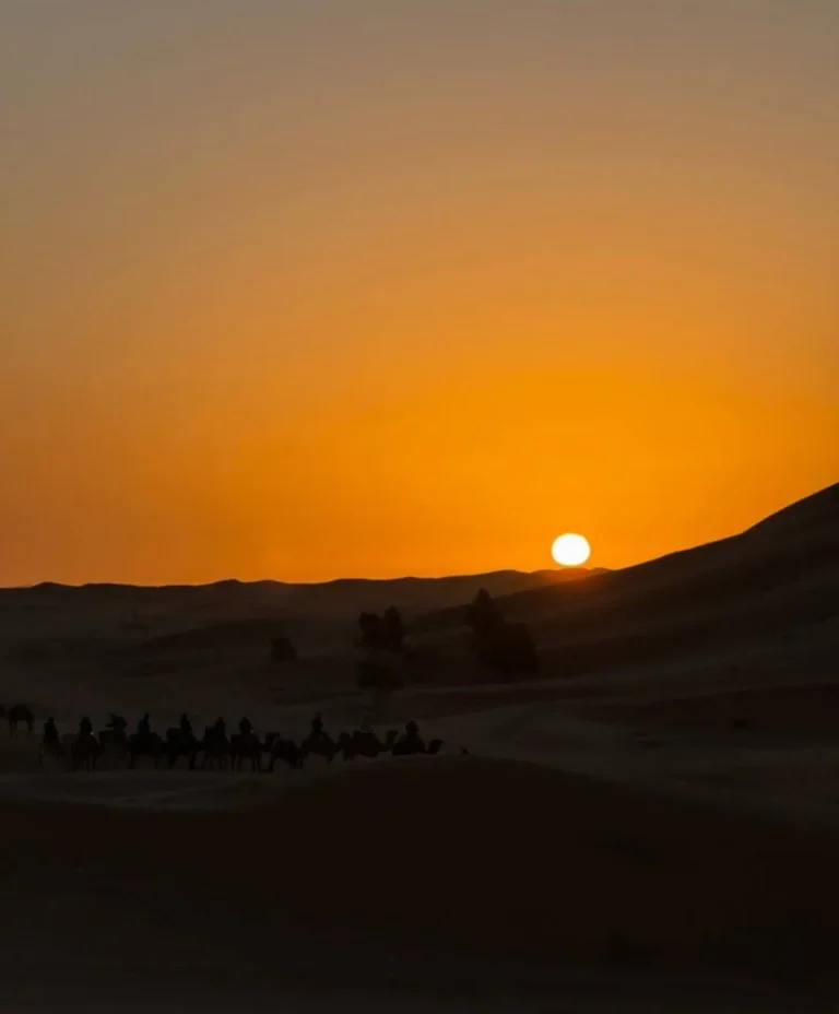 Photos Coucher de soleil sur les dunes de l’Erg Chebbi