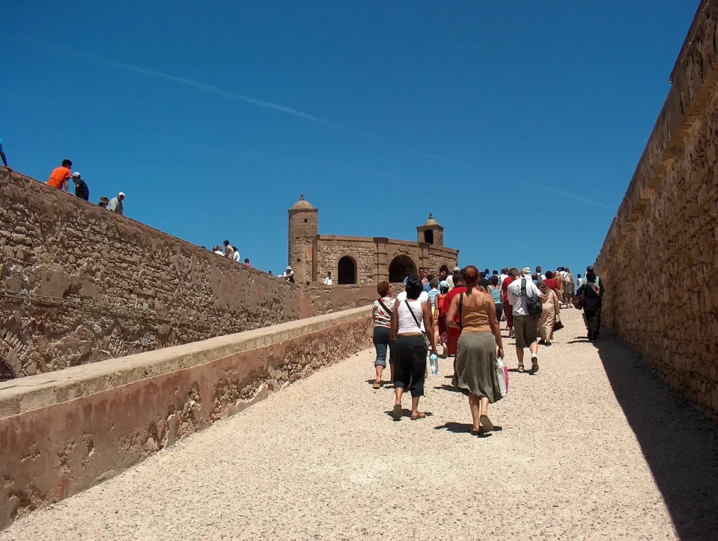 Walking along the Skala ramparts in Essaouira