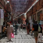 سوق السمارين المغطى في مدينة مراكش العتيقة